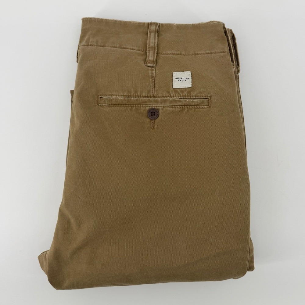 American Eagle Khaki Pants Mens 32x32 Tan AirFlex Slim Fit Chino  lived in